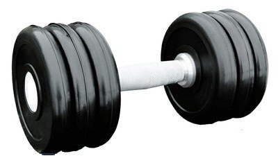 Гантель профессиональная хром/резина от 2 кг до 55 кг
